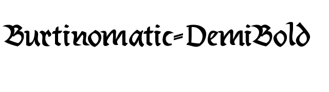 Burtinomatic-DemiBold font preview
