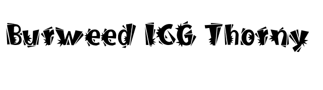 Burweed ICG Thorny font preview