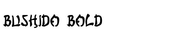 Bushido Bold font preview