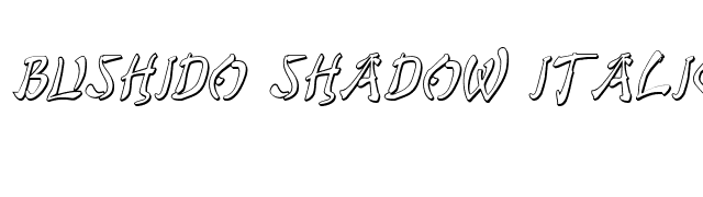 bushido-shadow-italic font preview