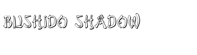 bushido-shadow font preview