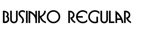Businko Regular font preview