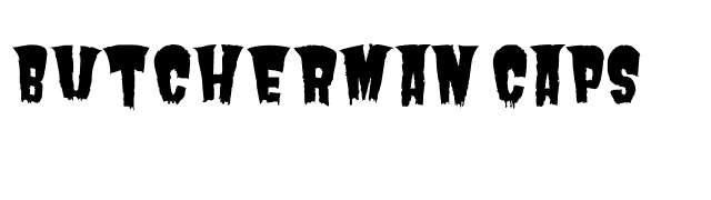 butcherman-caps font preview