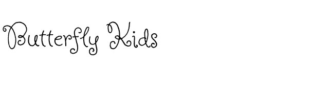Butterfly Kids font preview