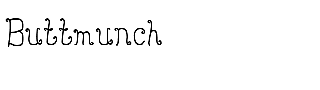 Buttmunch font preview