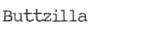 Buttzilla font preview