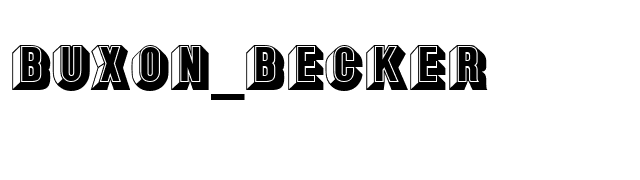 Buxon_Becker font preview