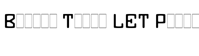 Buzzer Three LET Plain1.0 font preview