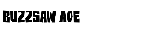 BuzzSaw AOE font preview