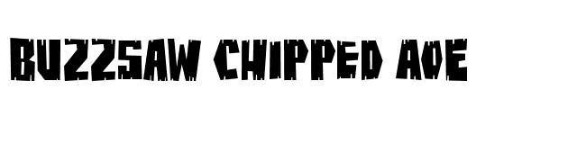BuzzSaw Chipped AOE font preview