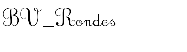 BV_Rondes font preview