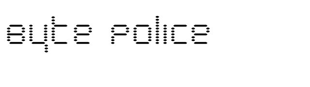 Byte Police font preview