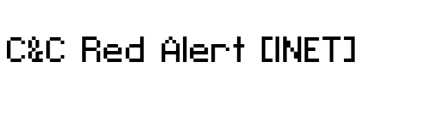 C&C Red Alert [INET] font preview