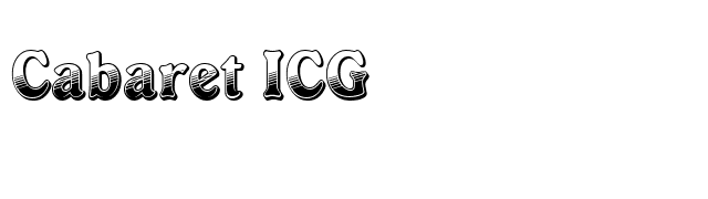 Cabaret ICG font preview