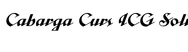 Cabarga Curs ICG Solid Alt font preview