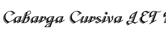 Cabarga Cursiva LET Plain font preview