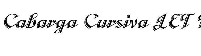 Cabarga Cursiva LET Plain1.0 font preview