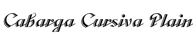 Cabarga Cursiva Plain font preview