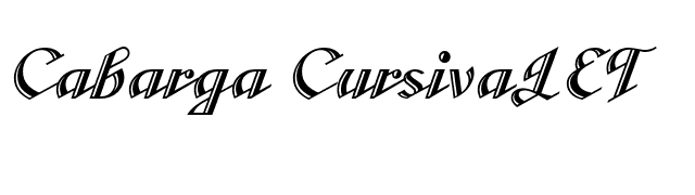 Cabarga CursivaLET font preview