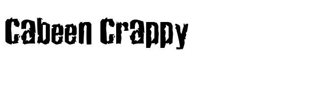 Cabeen Crappy font preview