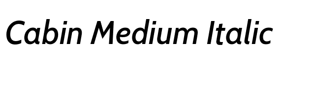 Cabin Medium Italic font preview