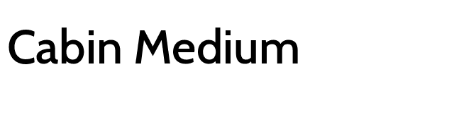 Cabin Medium font preview
