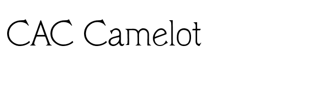CAC Camelot font preview