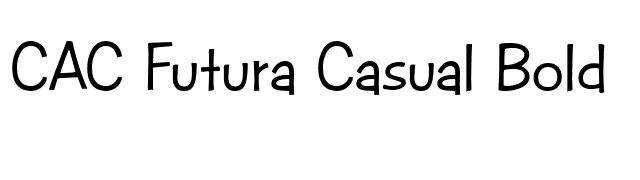 CAC Futura Casual Bold font preview