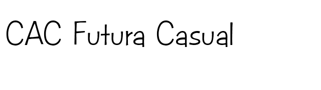 CAC Futura Casual font preview