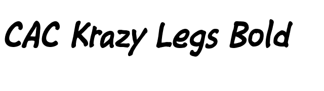 CAC Krazy Legs Bold font preview