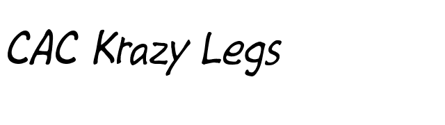 CAC Krazy Legs font preview