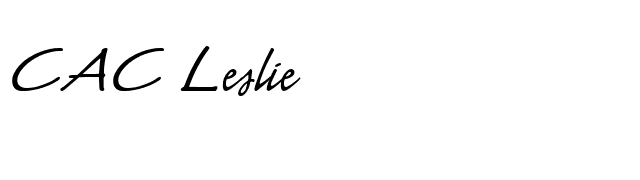 CAC Leslie font preview
