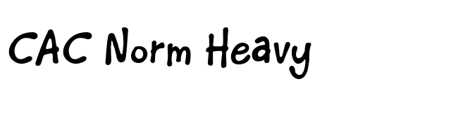 CAC Norm Heavy font preview