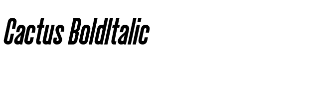 Cactus BoldItalic font preview