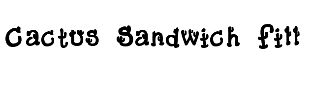 Cactus Sandwich Fill FM font preview
