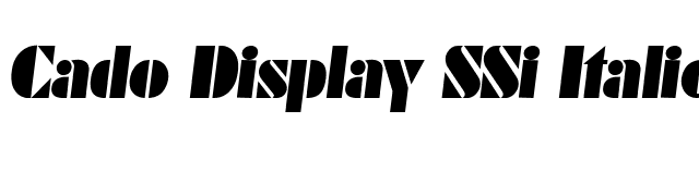 Cado Display SSi Italic font preview