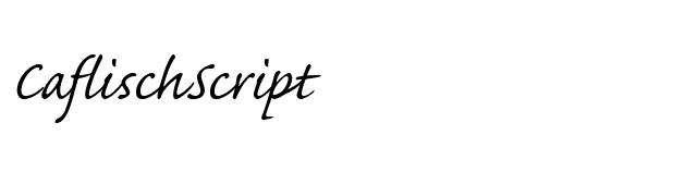 CaflischScript font preview