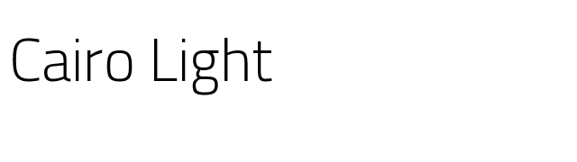 Cairo Light font preview