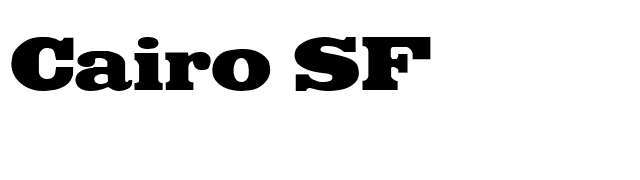 Cairo SF font preview