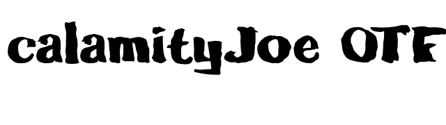 calamityJoe OTF font preview