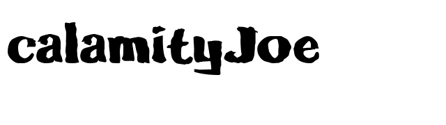 calamityJoe font preview