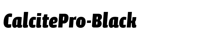CalcitePro-Black font preview