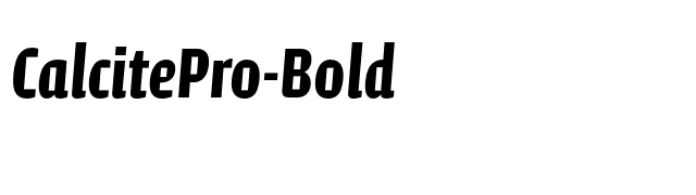 CalcitePro-Bold font preview
