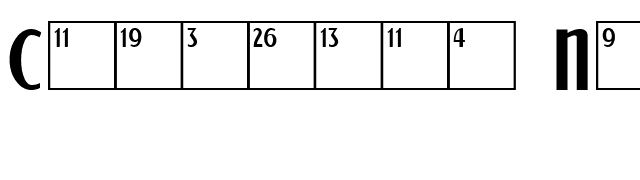 Calendar Normal font preview