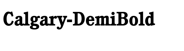 Calgary-DemiBold font preview