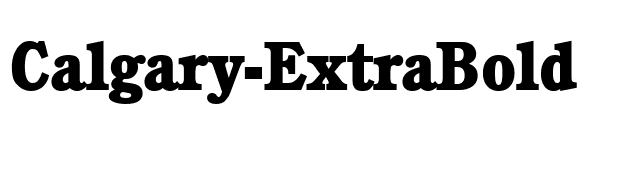 Calgary-ExtraBold font preview