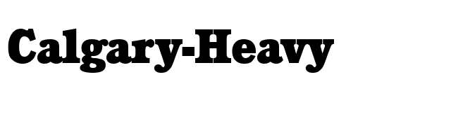 Calgary-Heavy font preview
