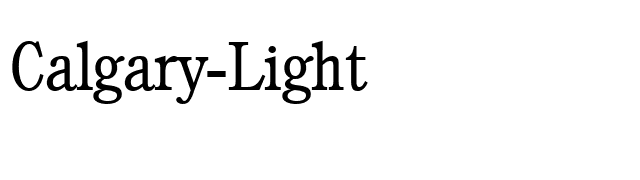 Calgary-Light font preview
