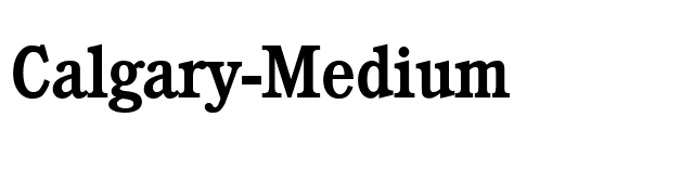 Calgary-Medium font preview