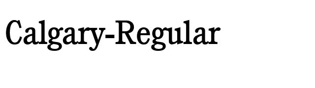 Calgary-Regular font preview